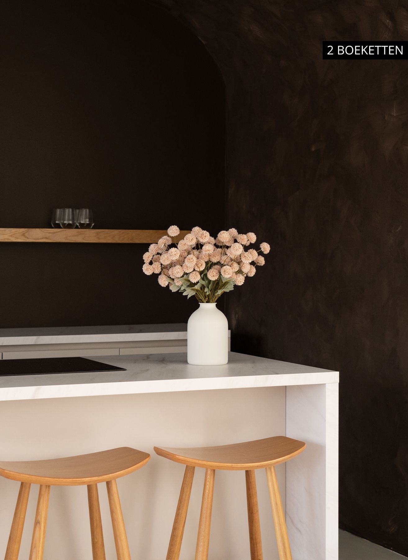 Silk Kiku Flowers - Cream