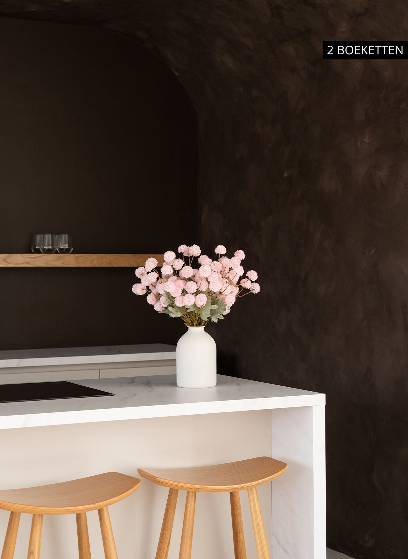 Silk Kiku Flowers - Pink