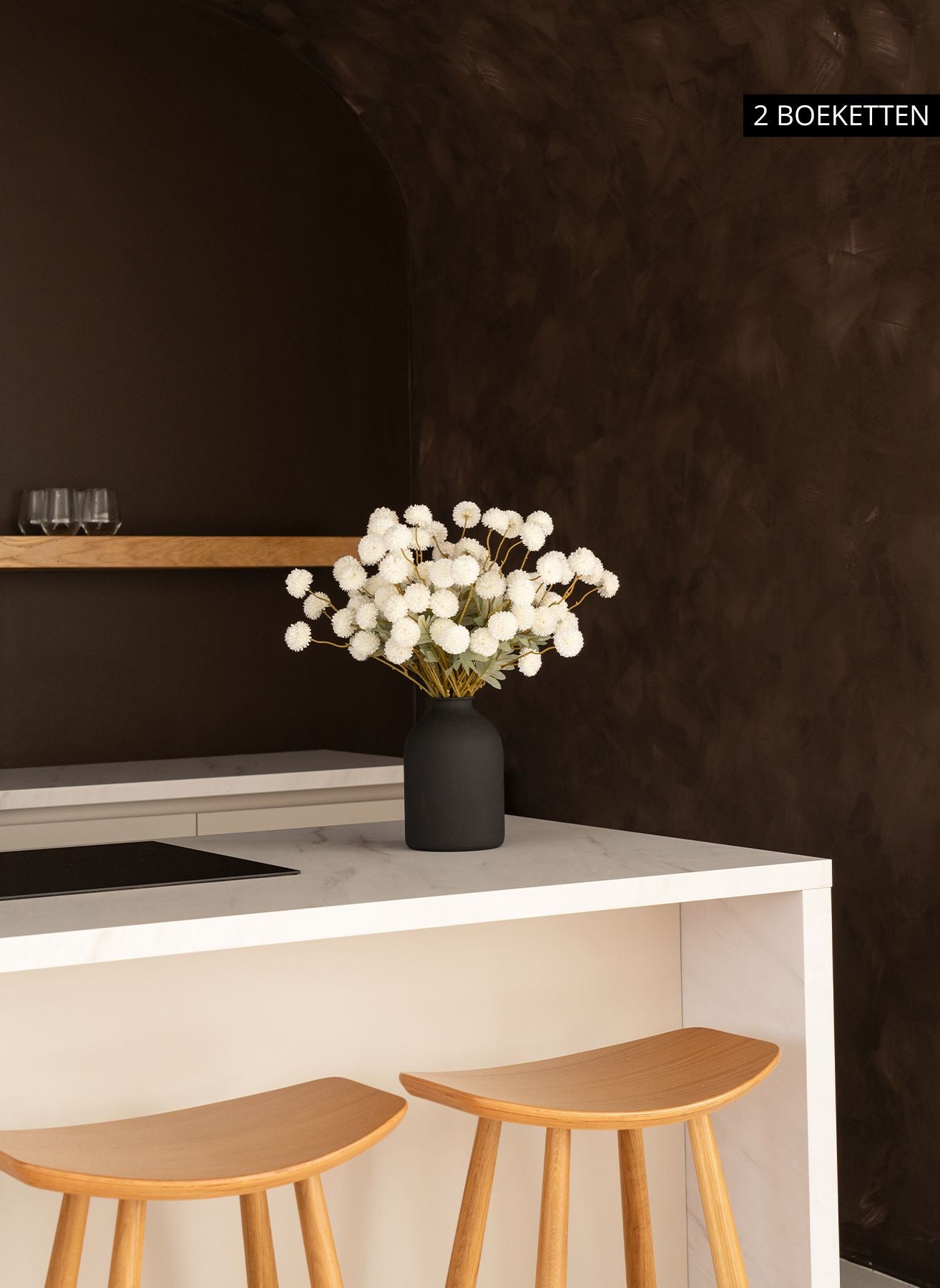 Silk Kiku Flowers - White