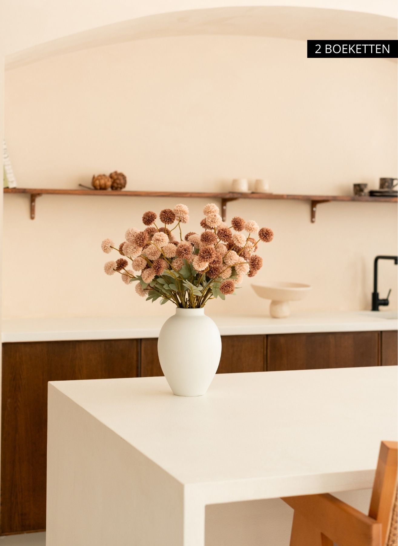 Silk Kiku Flowers - Cream Mix