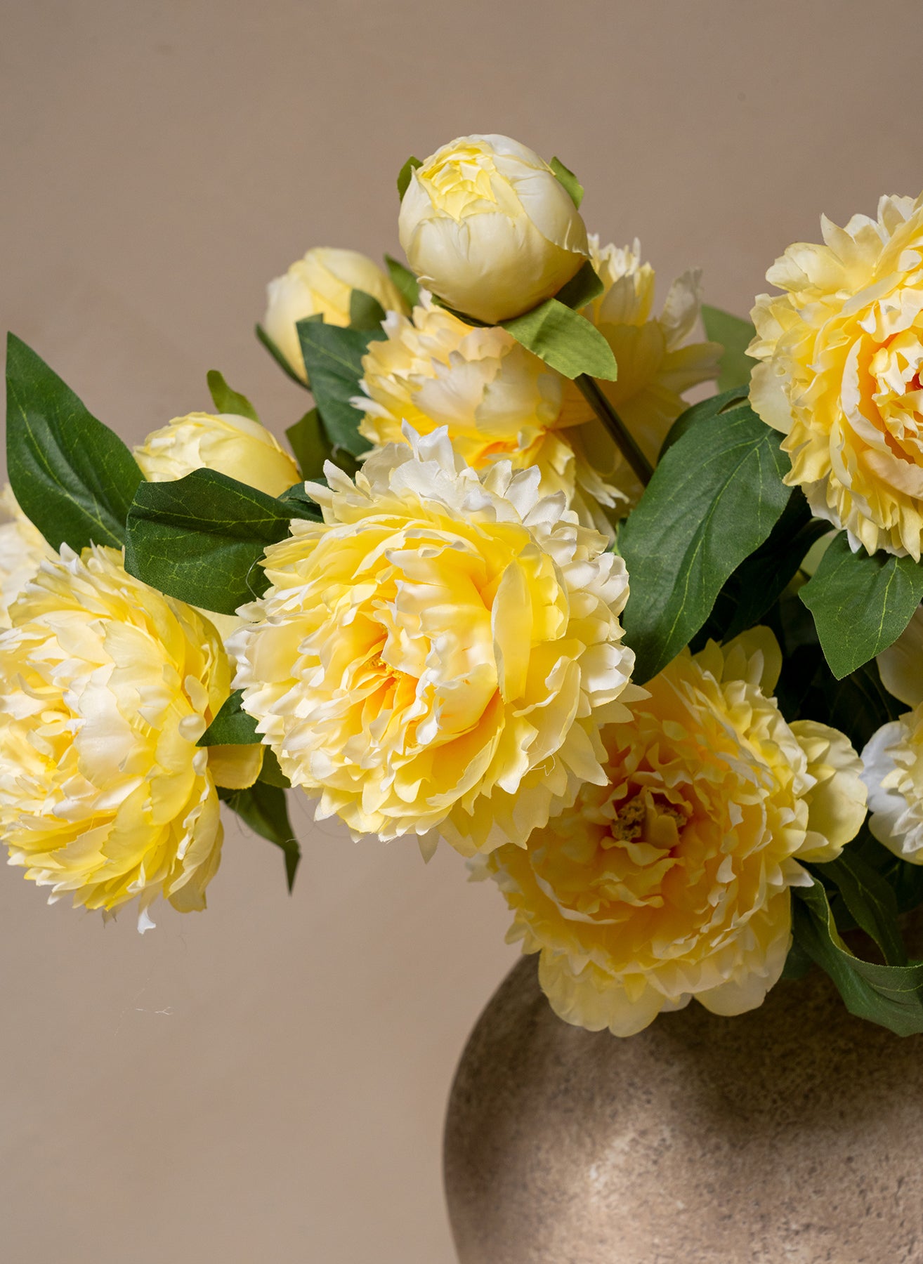 Silk Peonies - Yellow