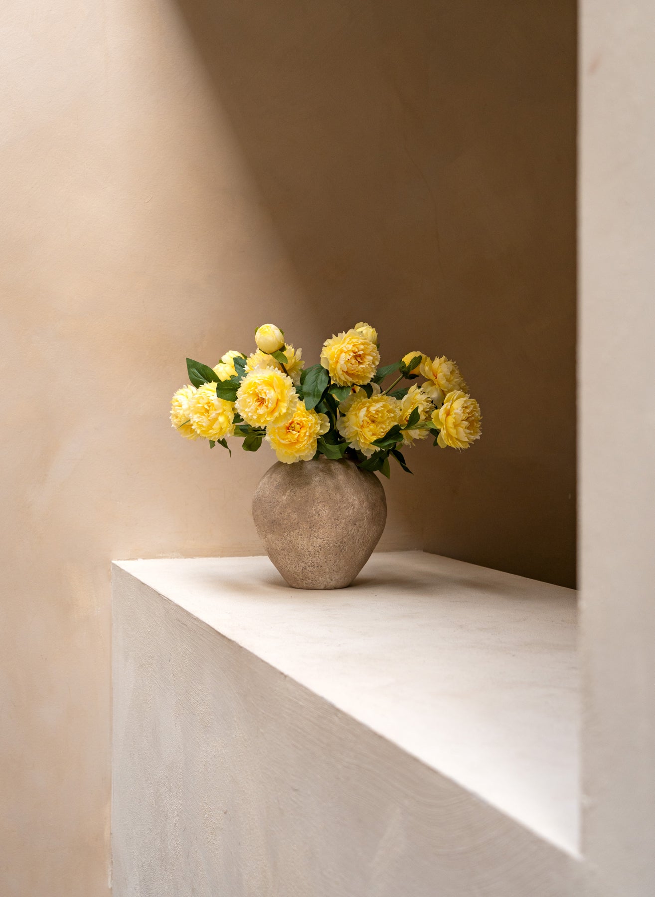Silk Peonies - Yellow