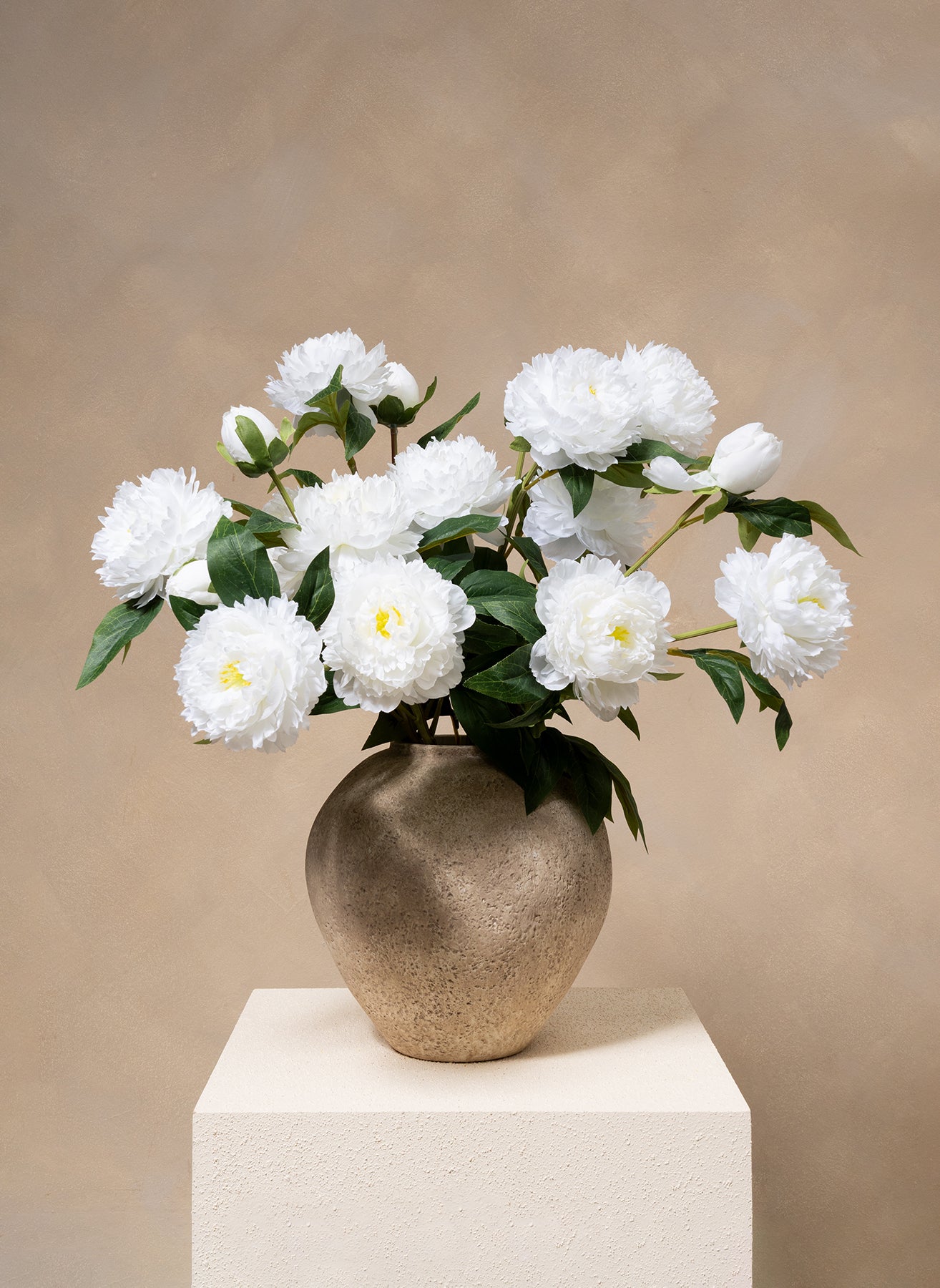 Silk Peonies - White