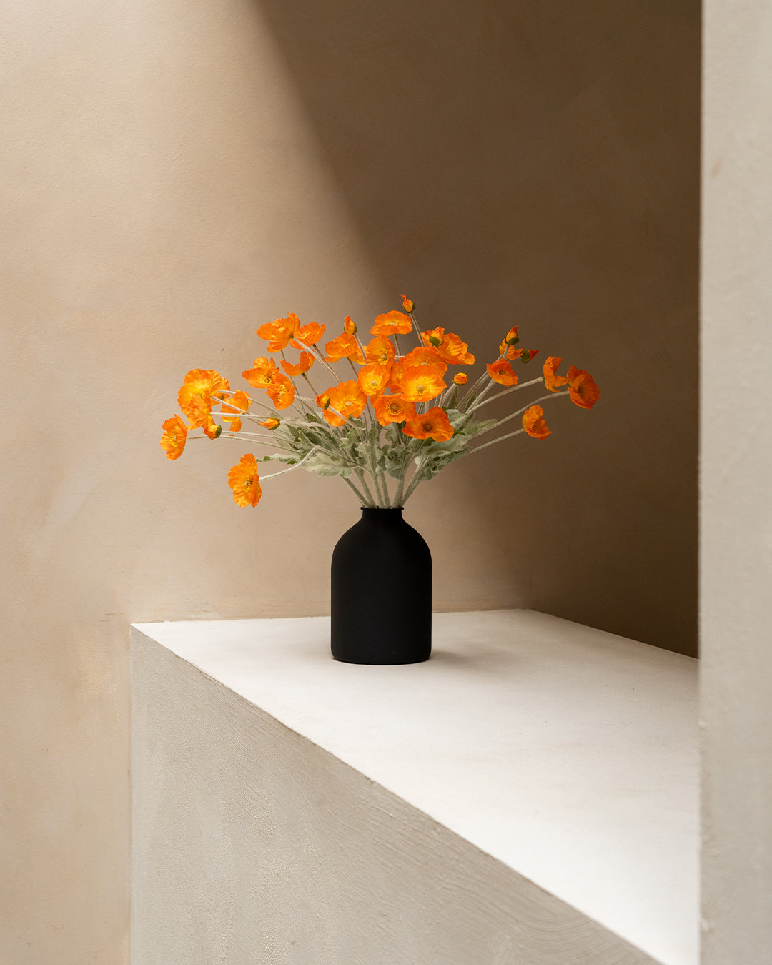 Silk Poppies - Light Orange