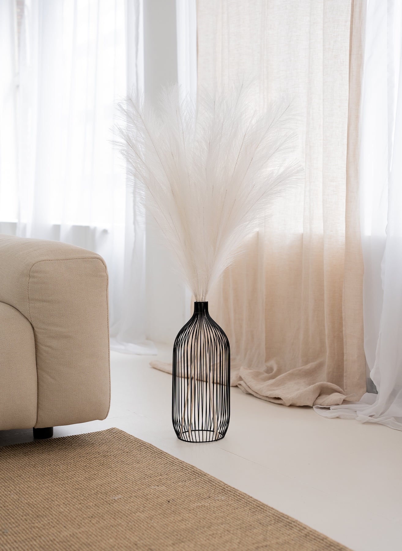 Pampas 110cm (3 stems) - White