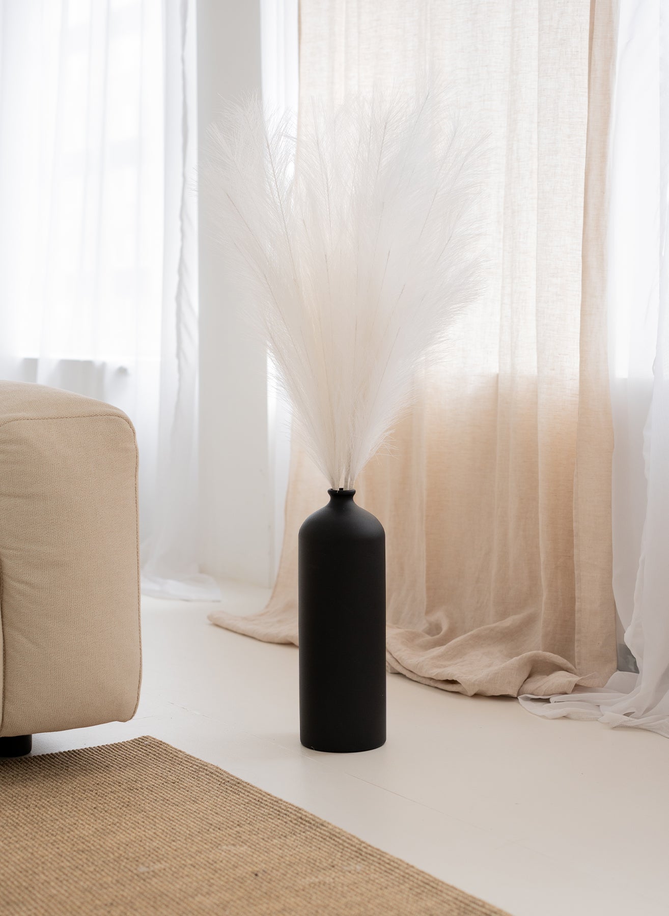 Pampas 110cm (3 stems) - White
