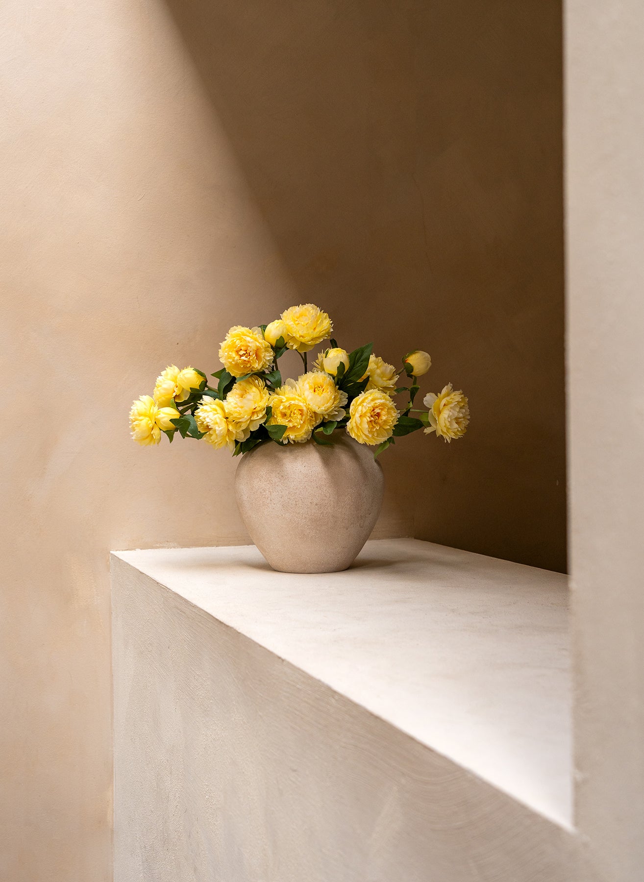 Silk Peonies - Yellow