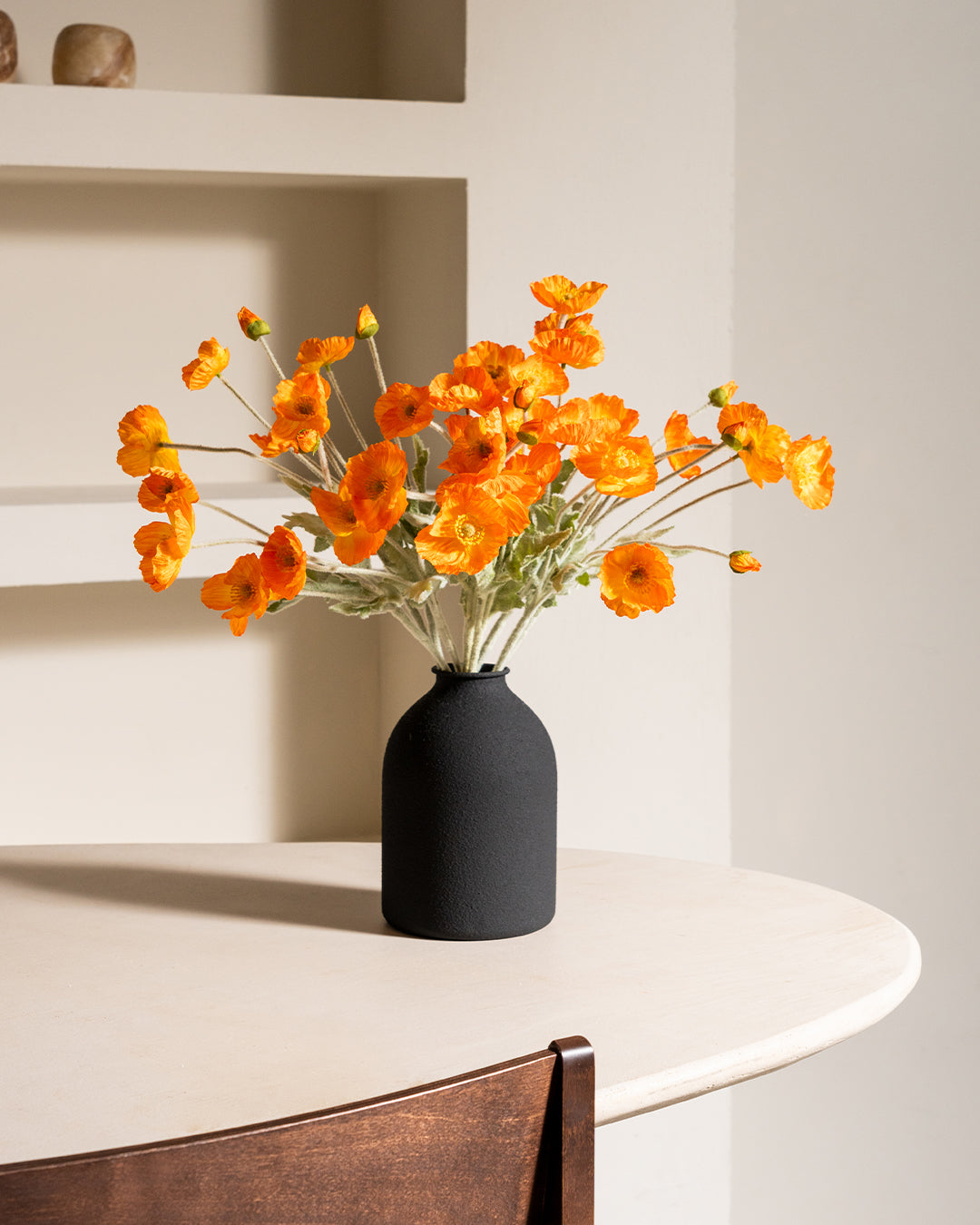 Silk Poppies - Light Orange