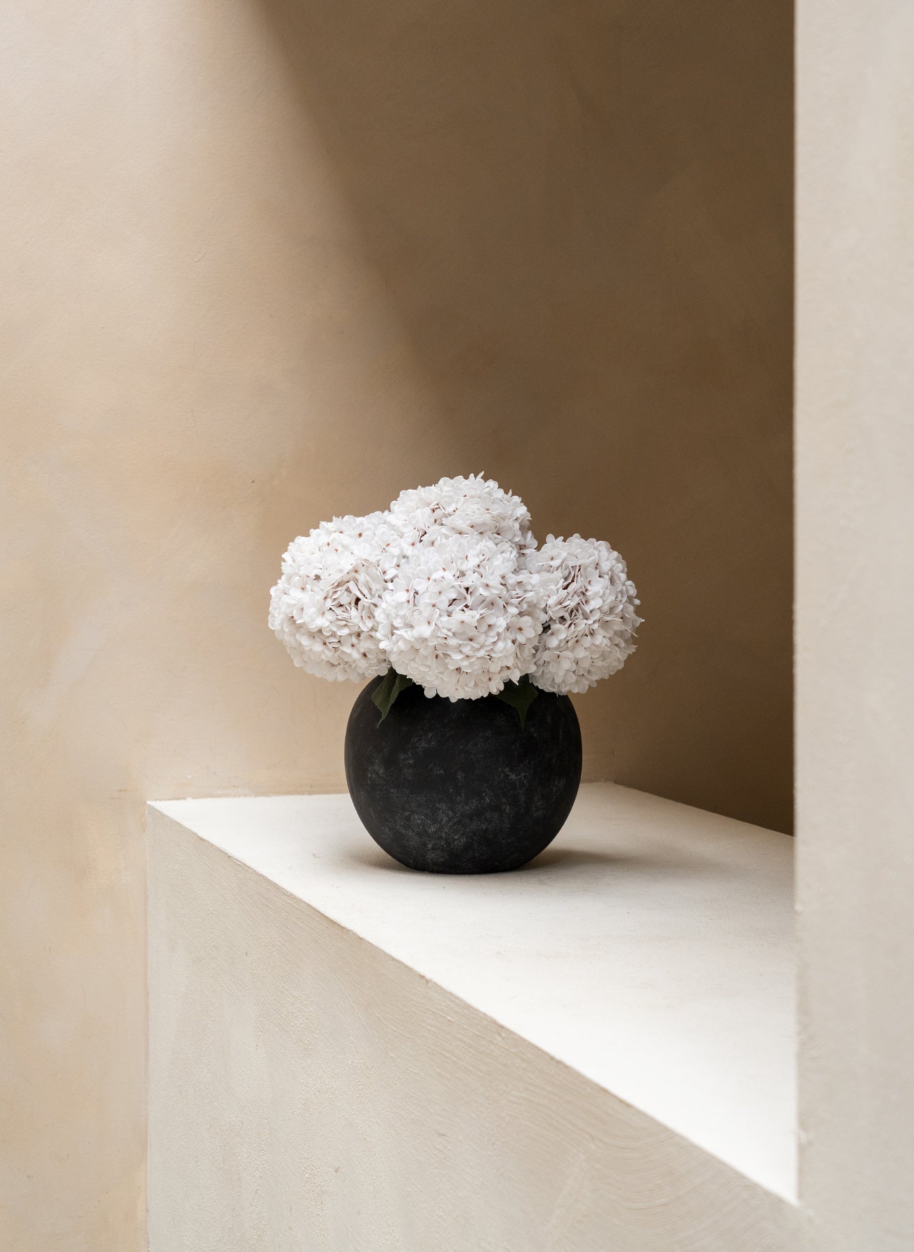 Large Silk Hydrangea - White
