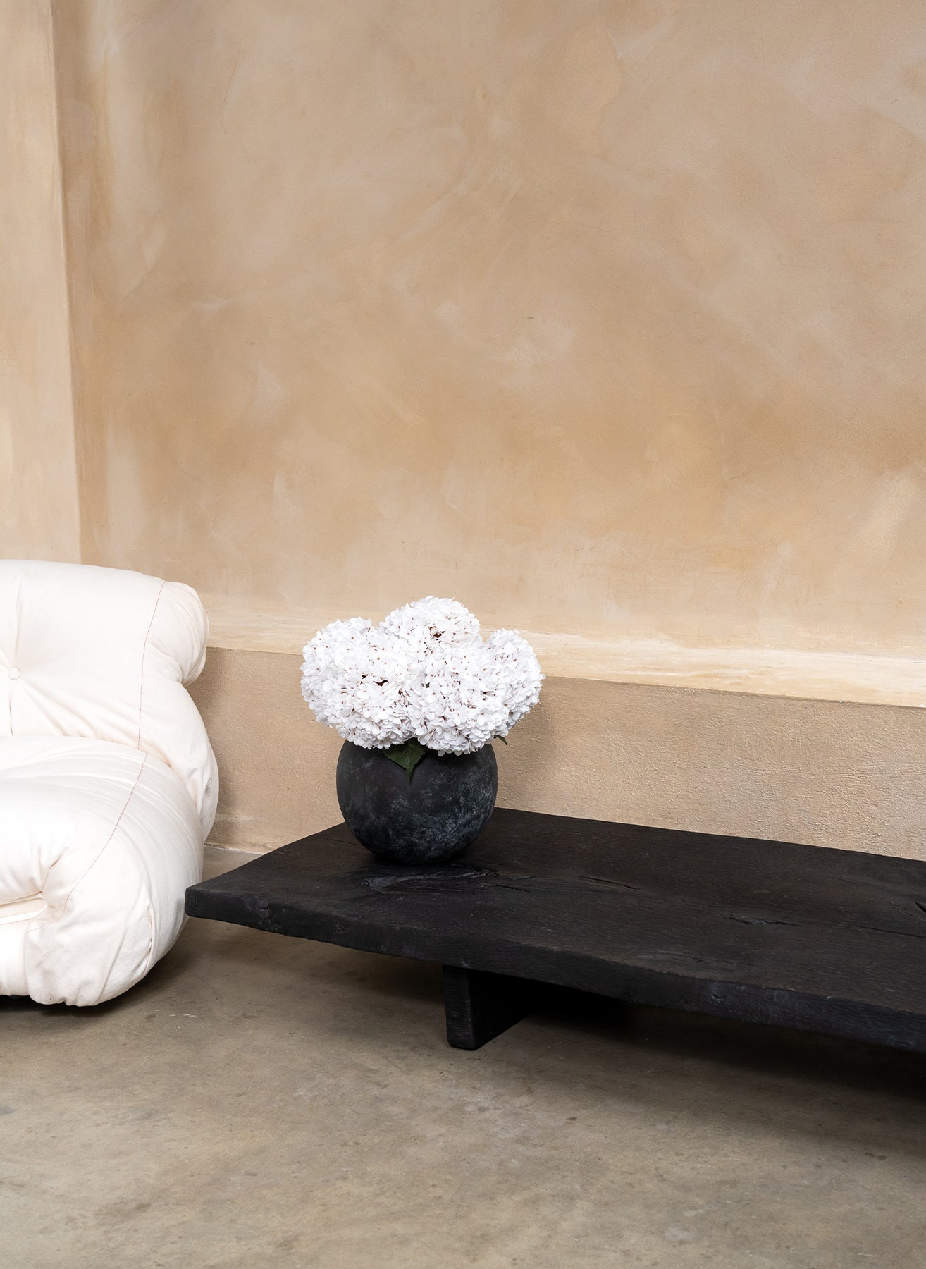 Large Silk Hydrangea - White
