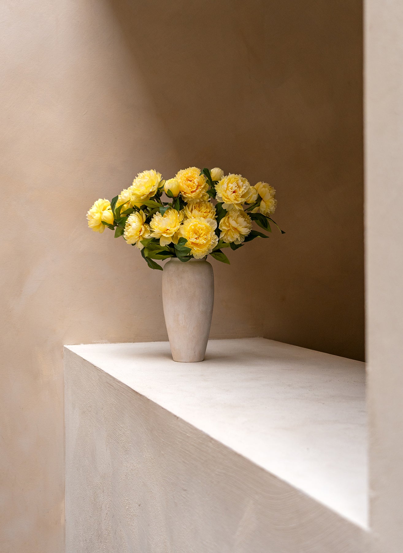 Silk Peonies - Yellow