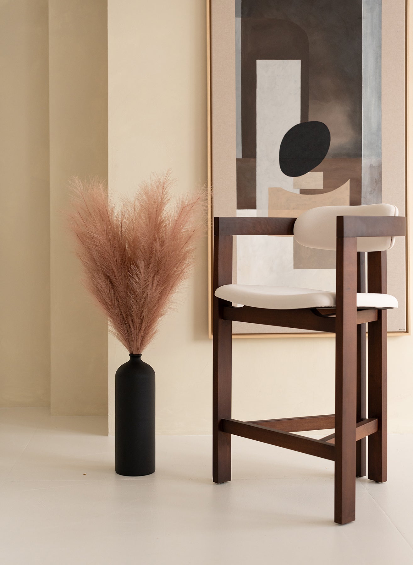 Pampas 110cm (3 stems) - Natural Brown