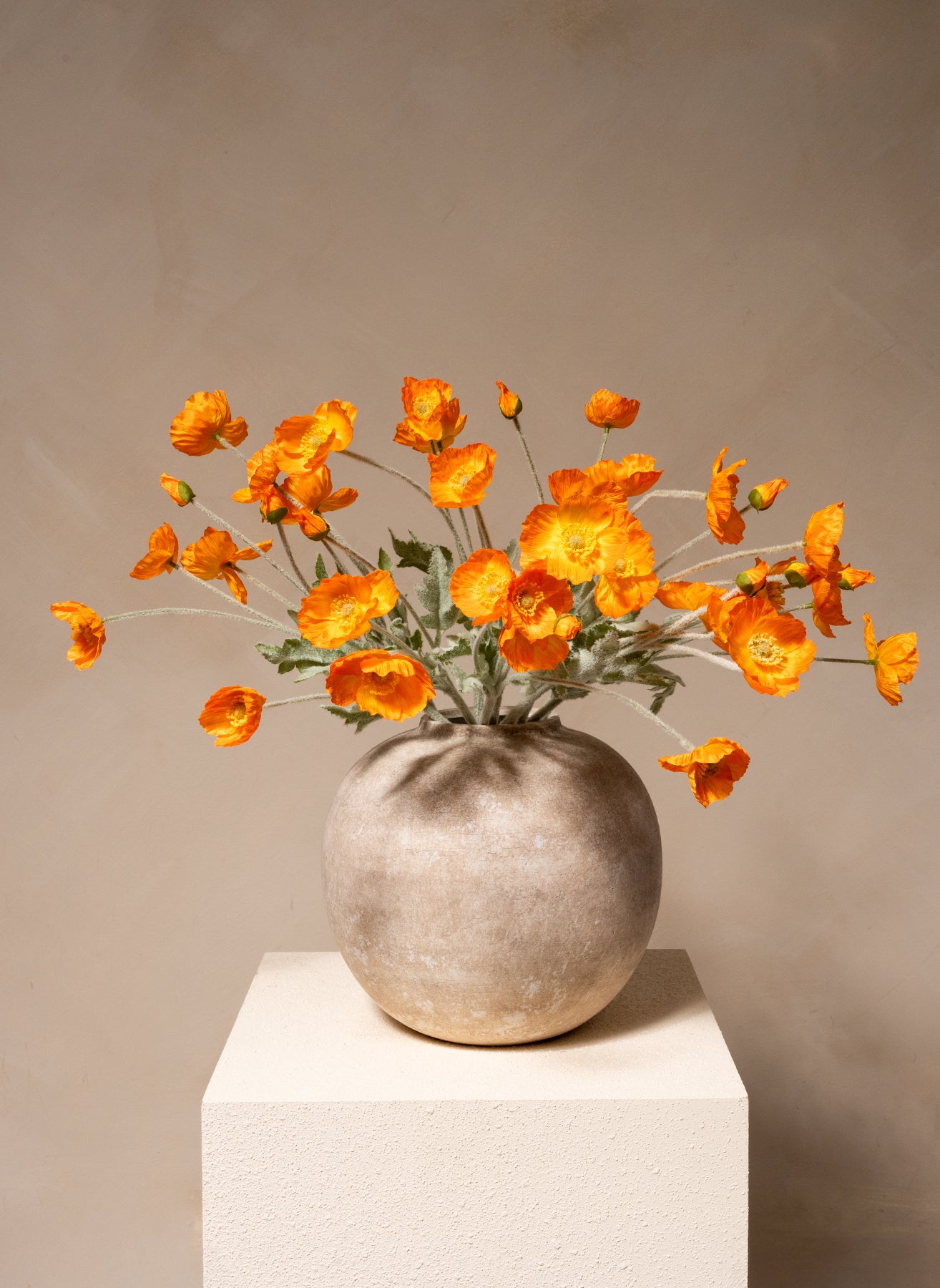 Silk Poppies - Light Orange