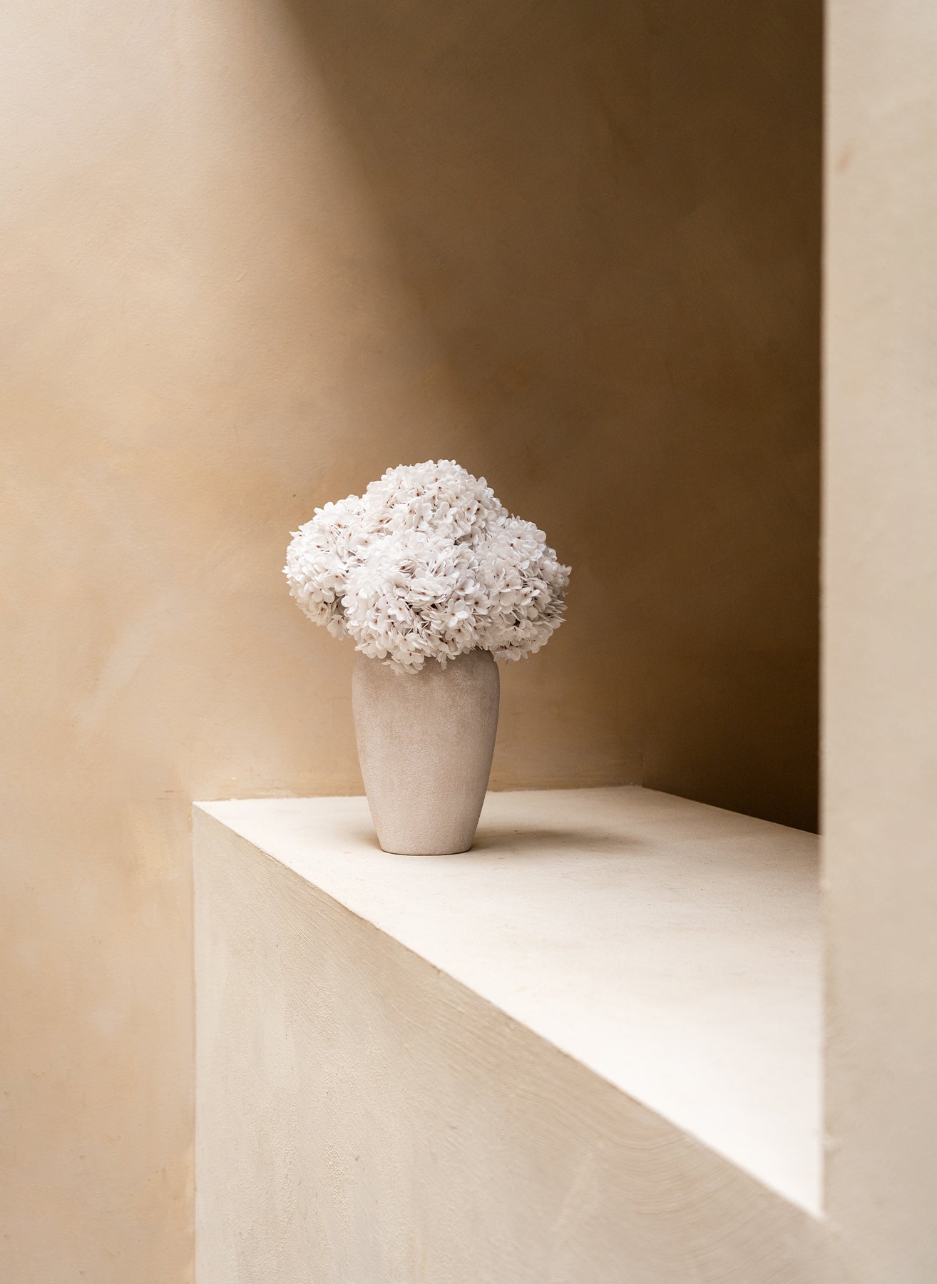 Large Silk Hydrangea - White