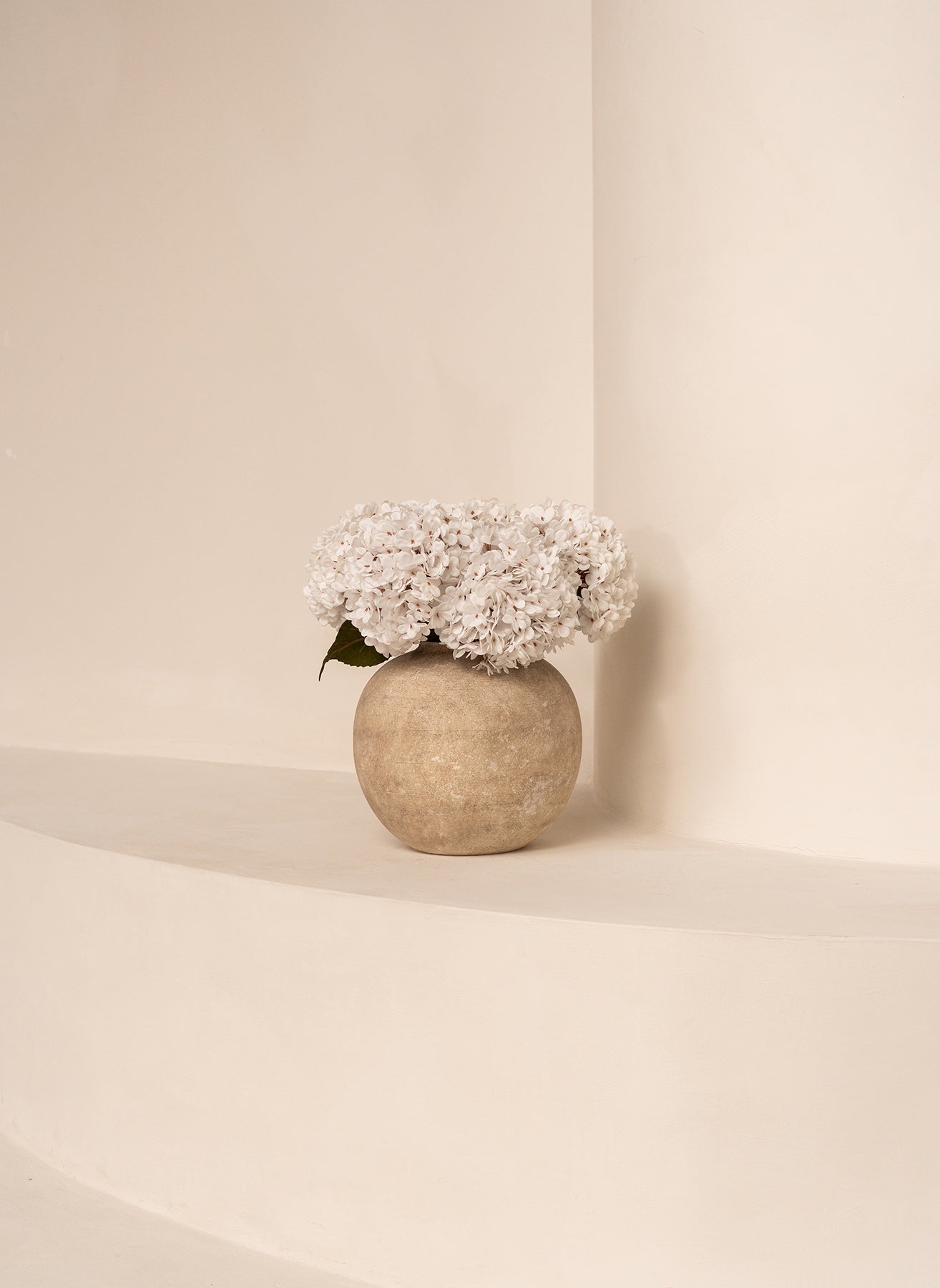 Large Silk Hydrangea - White