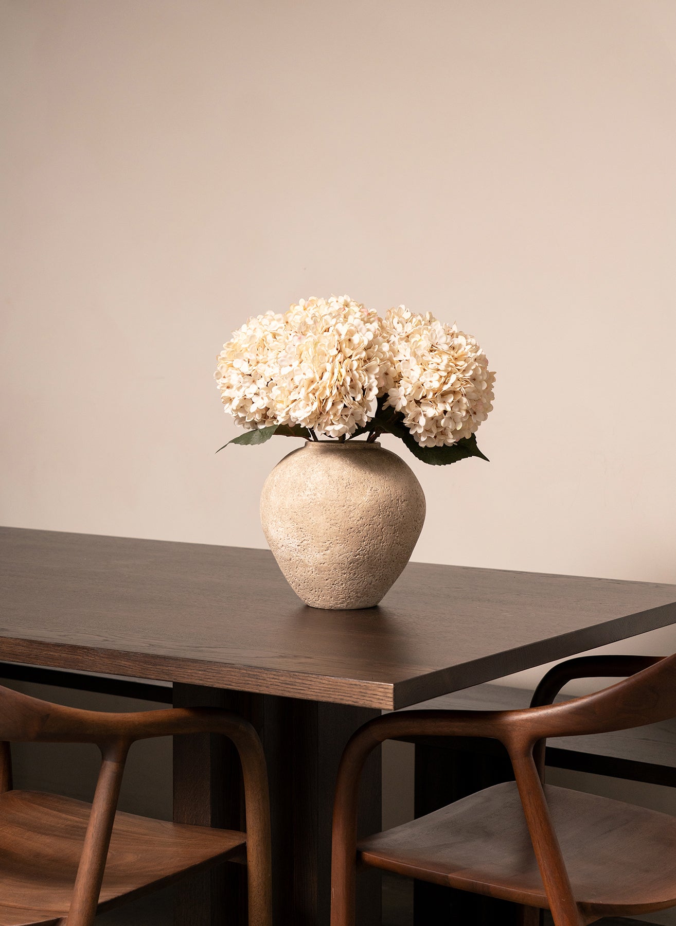 Large Silk Hydrangea - Cream