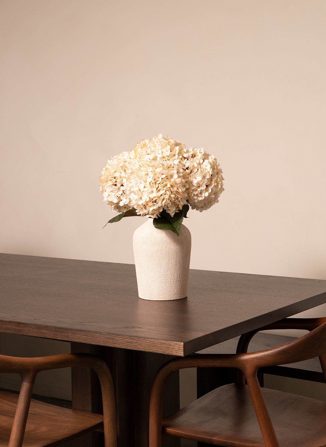 Large Silk Hydrangea - Cream