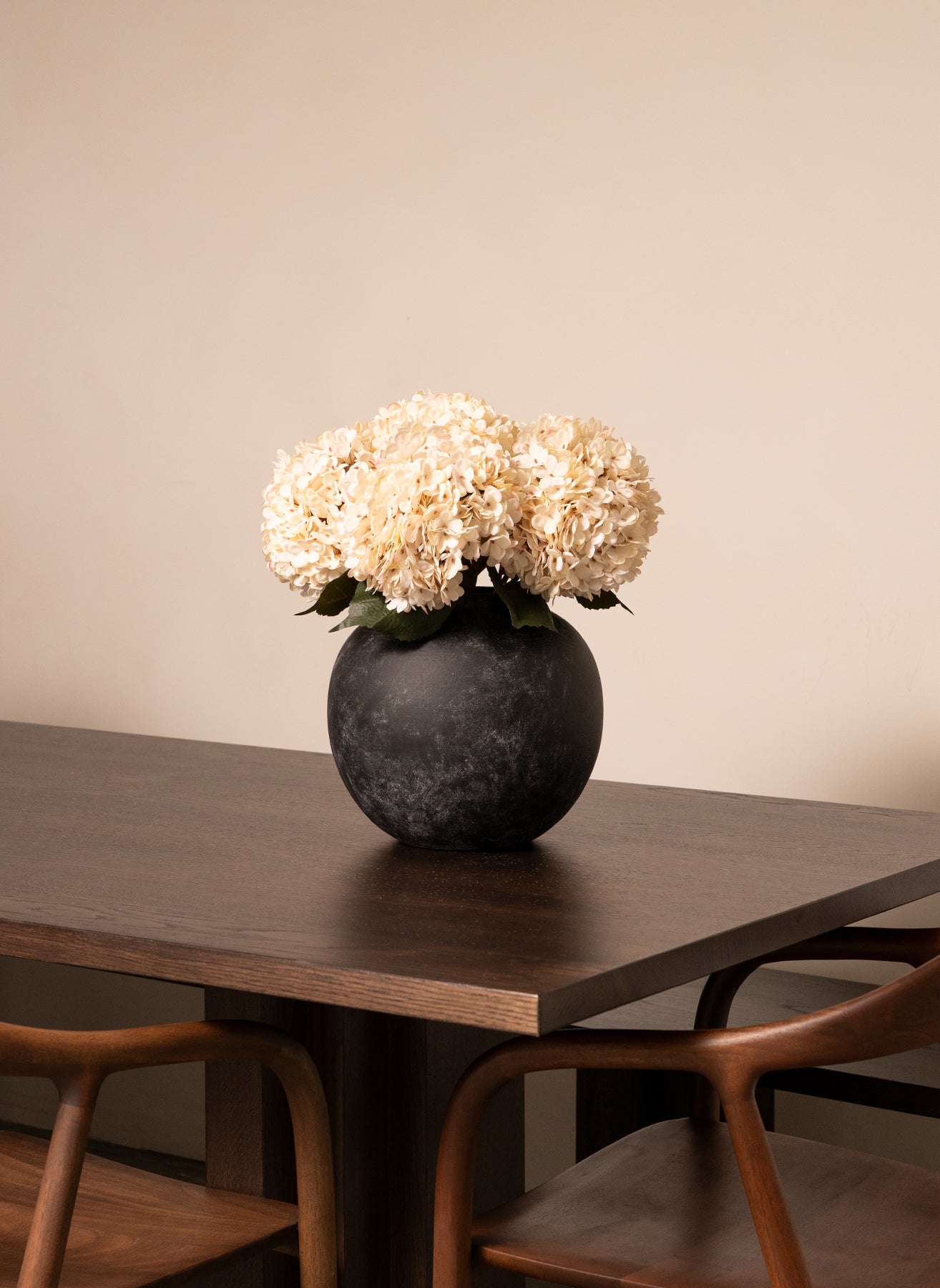 Large Silk Hydrangea - Cream