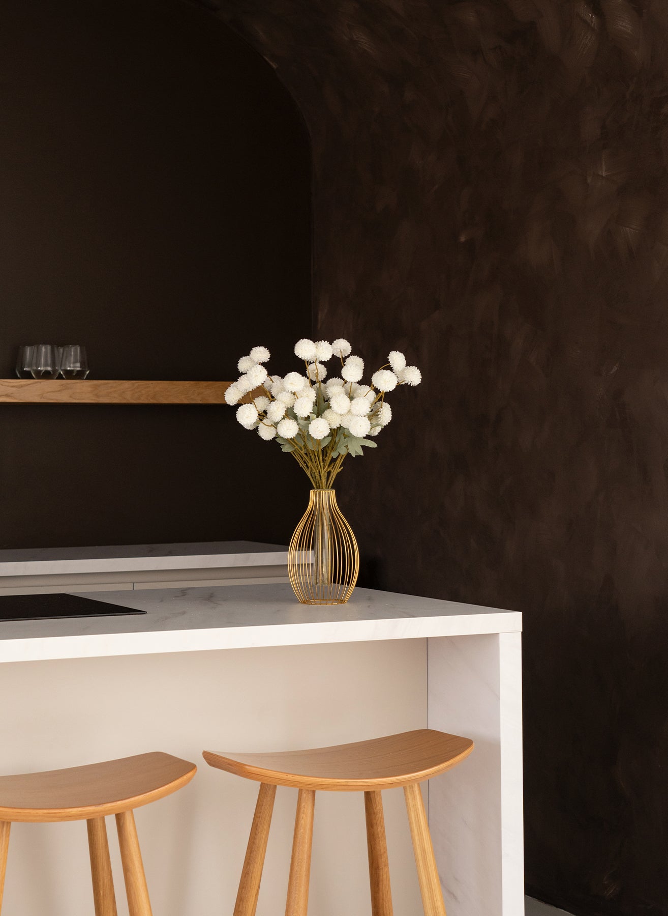Silk Kiku Flowers - White