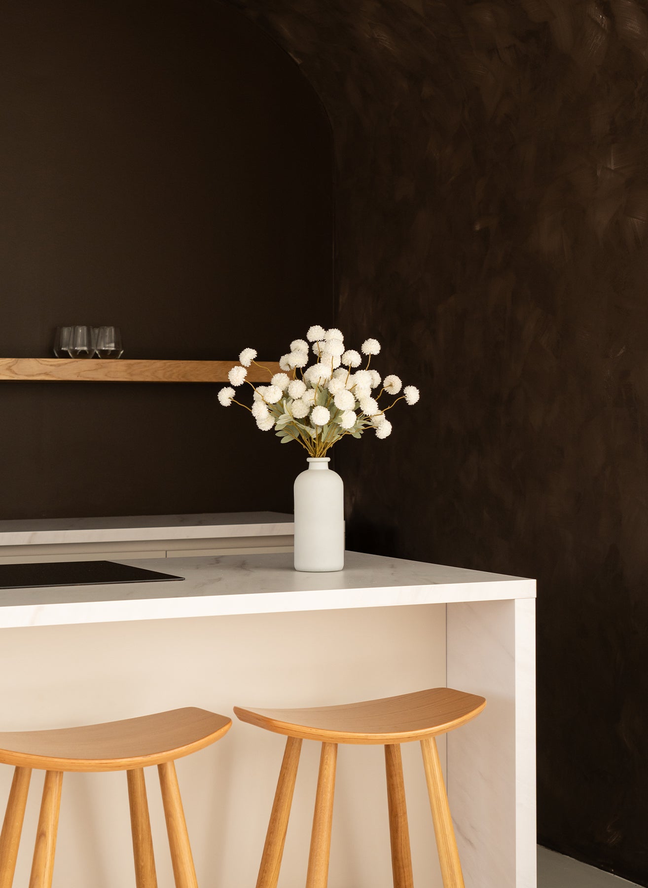 Silk Kiku Flowers - White