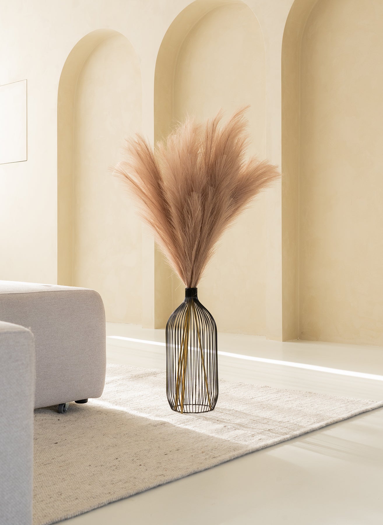 Pampas 110cm (3 stems) - Natural Brown