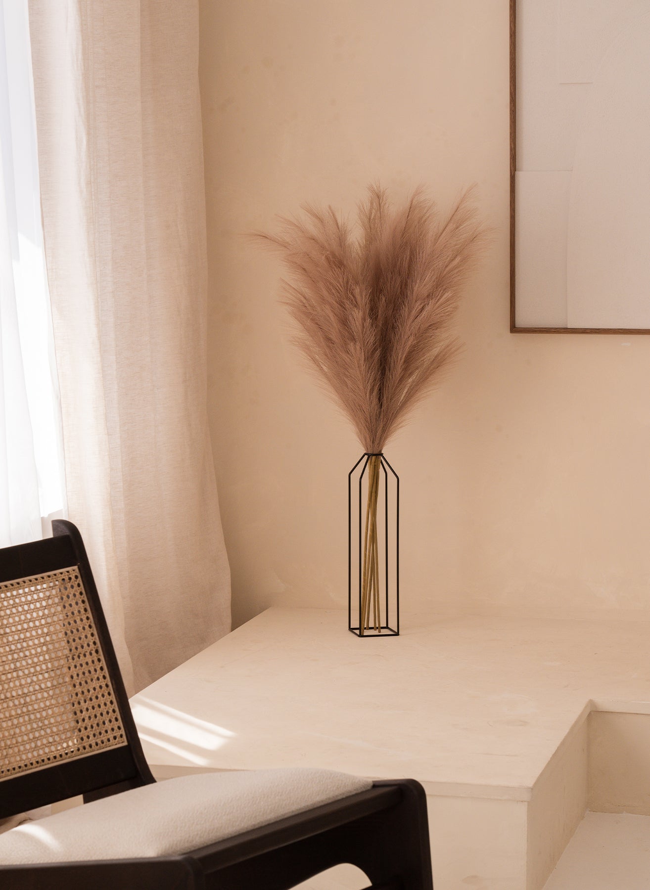 Pampas 110cm (3 stems) - Natural Brown