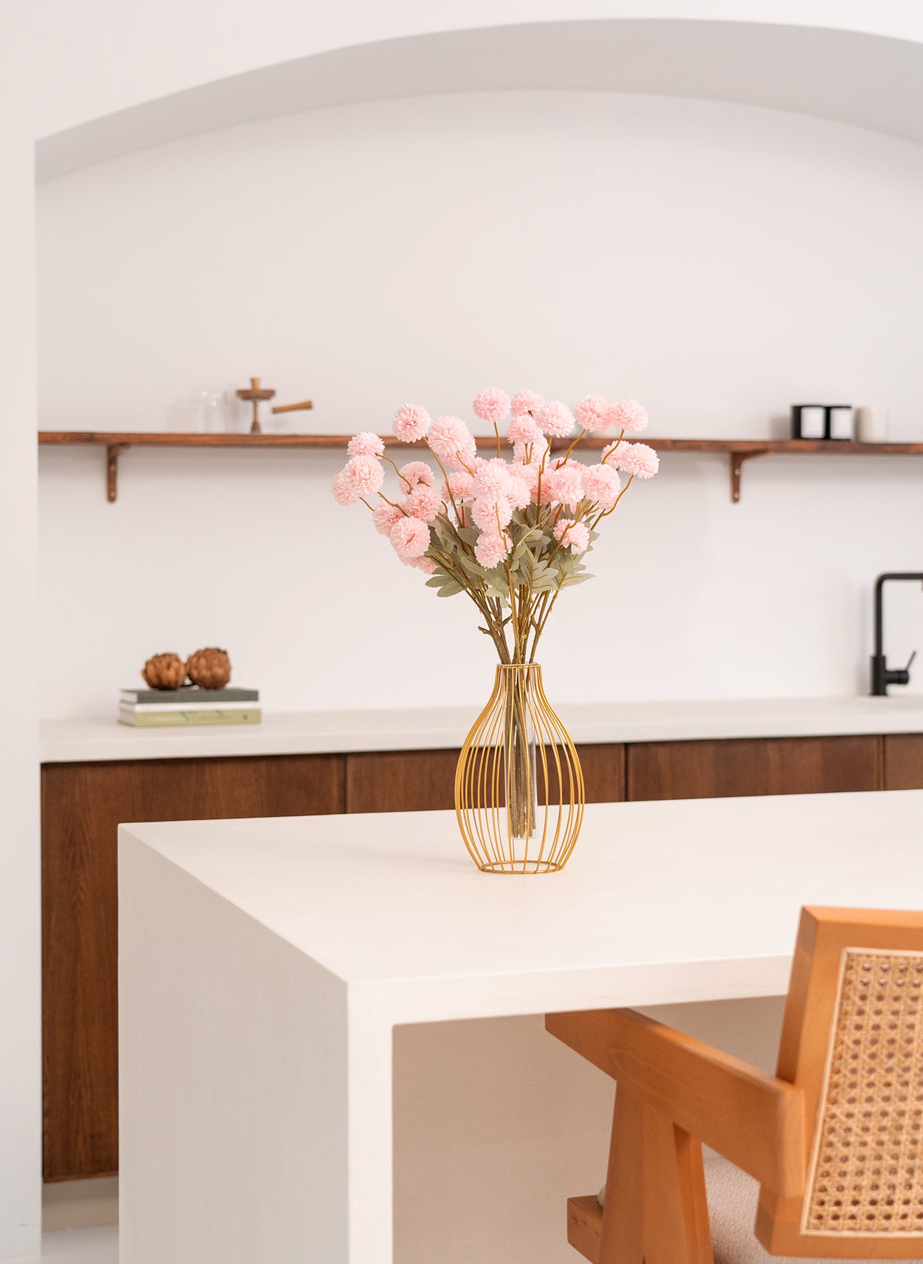 Silk Kiku Flowers - Pink