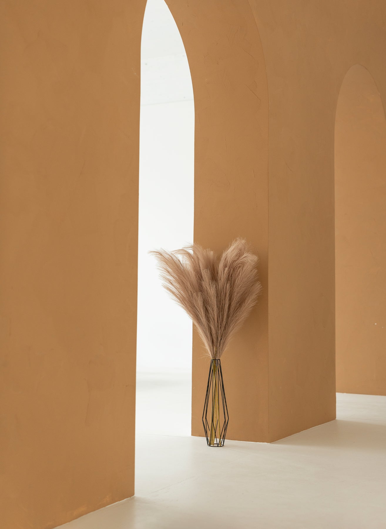Pampas 110cm (3 stems) - Natural Brown