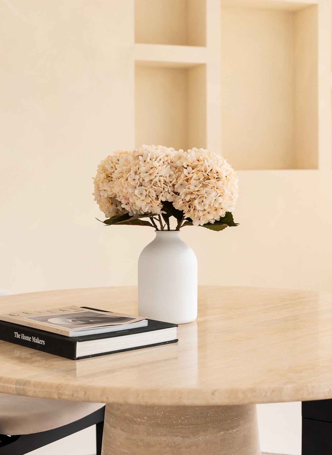 Large Silk Hydrangea - Cream