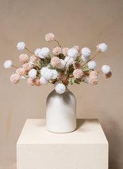 Silk Kiku Flowers - Beige Mix