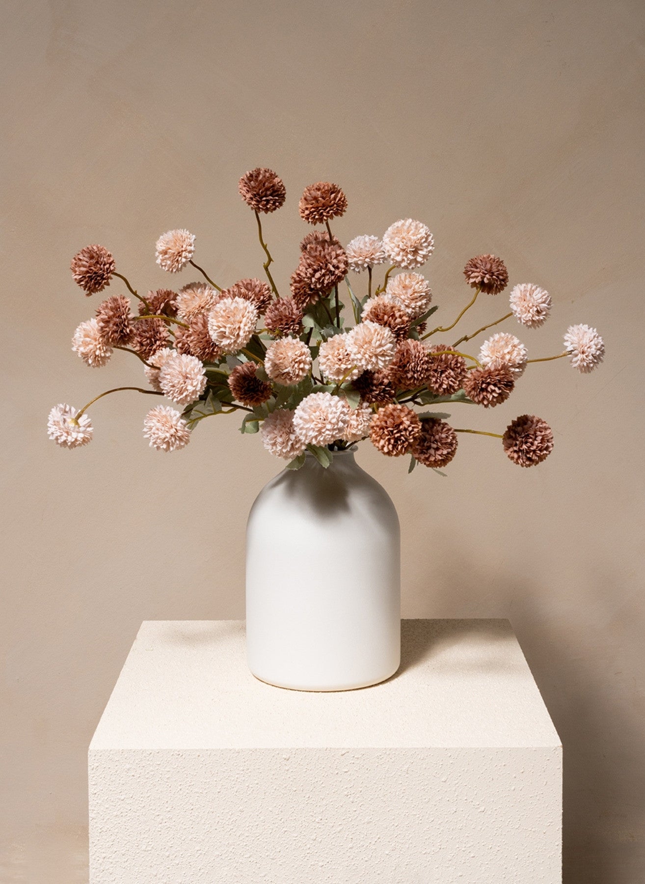 Silk Kiku Flowers - Cream Mix