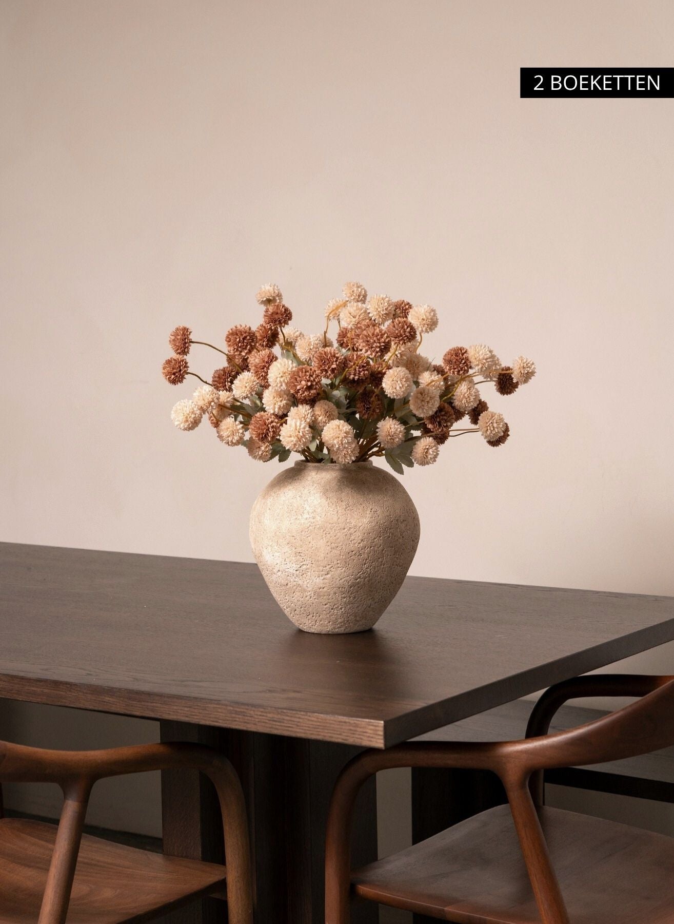 Silk Kiku Flowers - Cream Mix