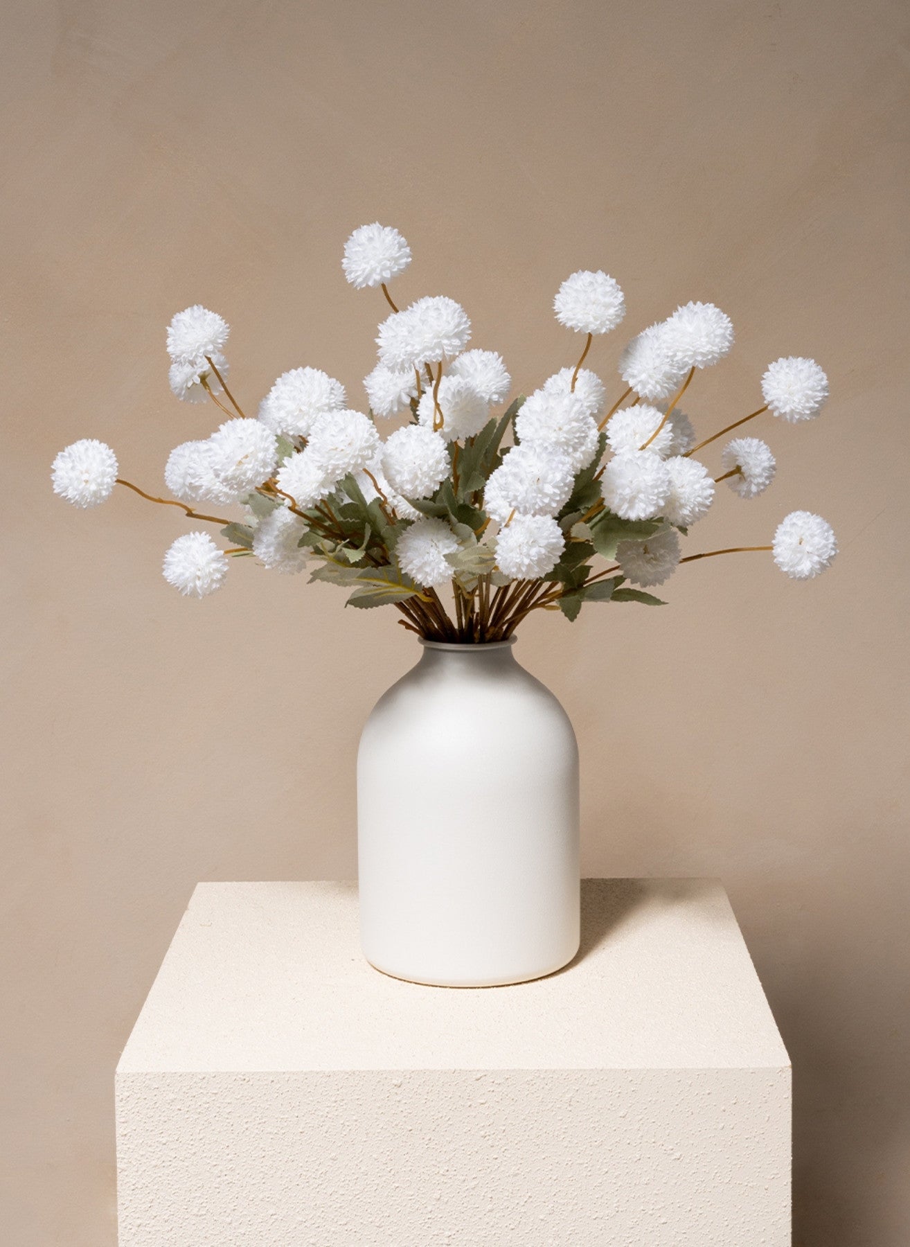 Silk Kiku Flowers - White