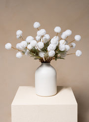 Silk Kiku Flowers - White