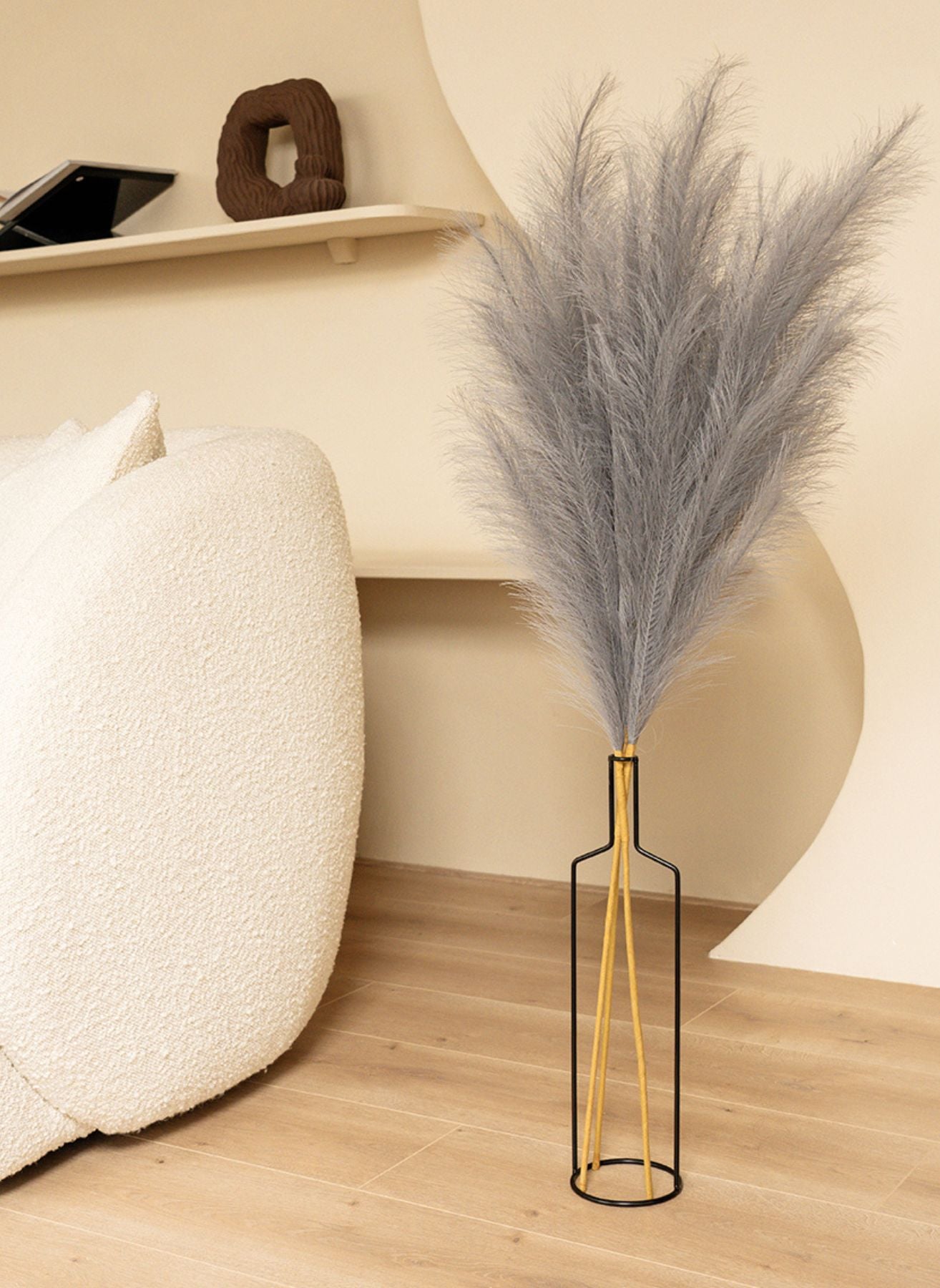 Pampas 110cm (3 stems) - Gray