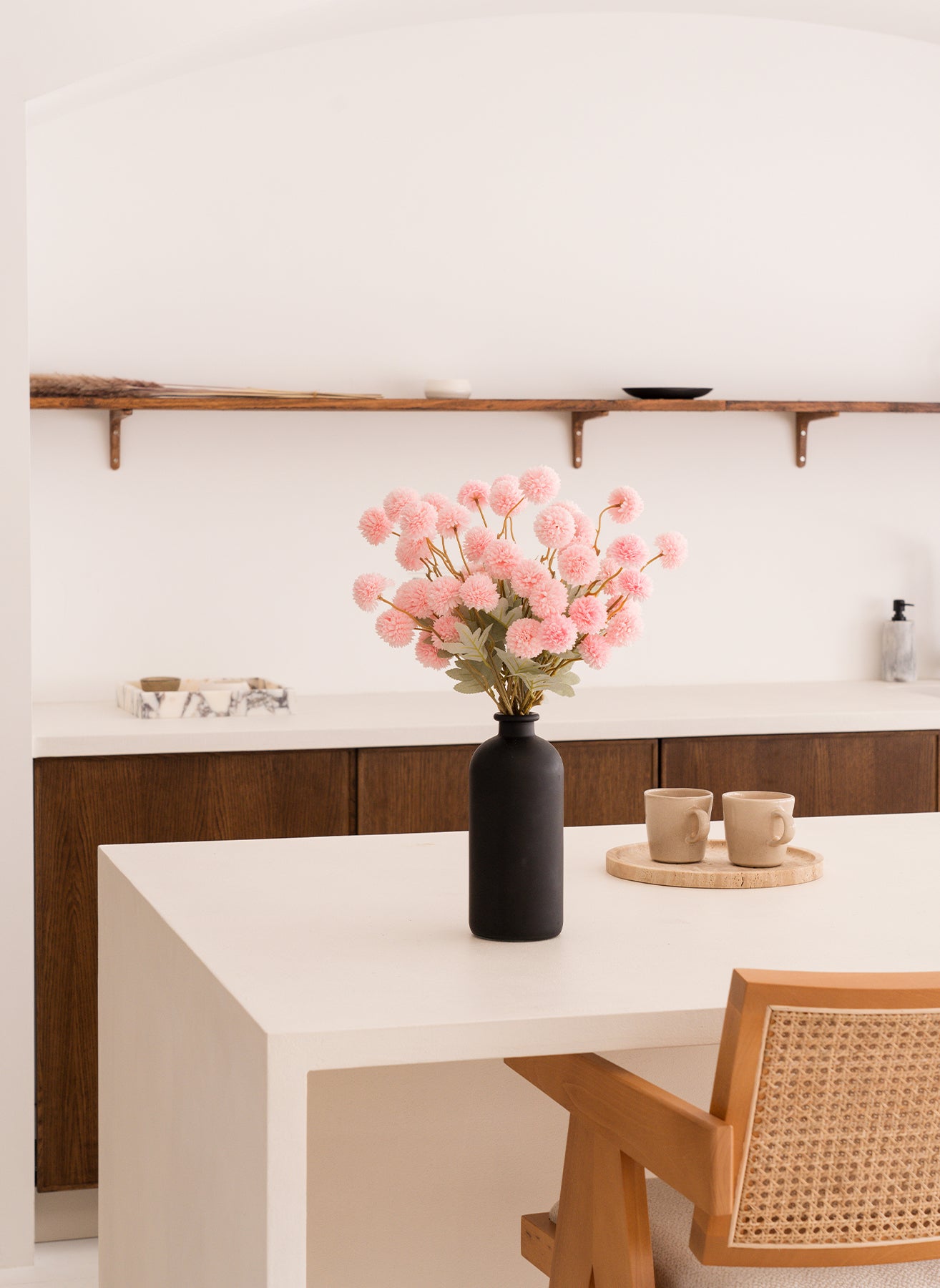 Silk Kiku Flowers - Pink