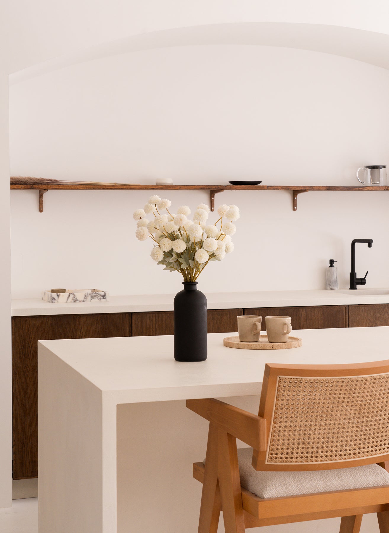 Silk Kiku Flowers - White