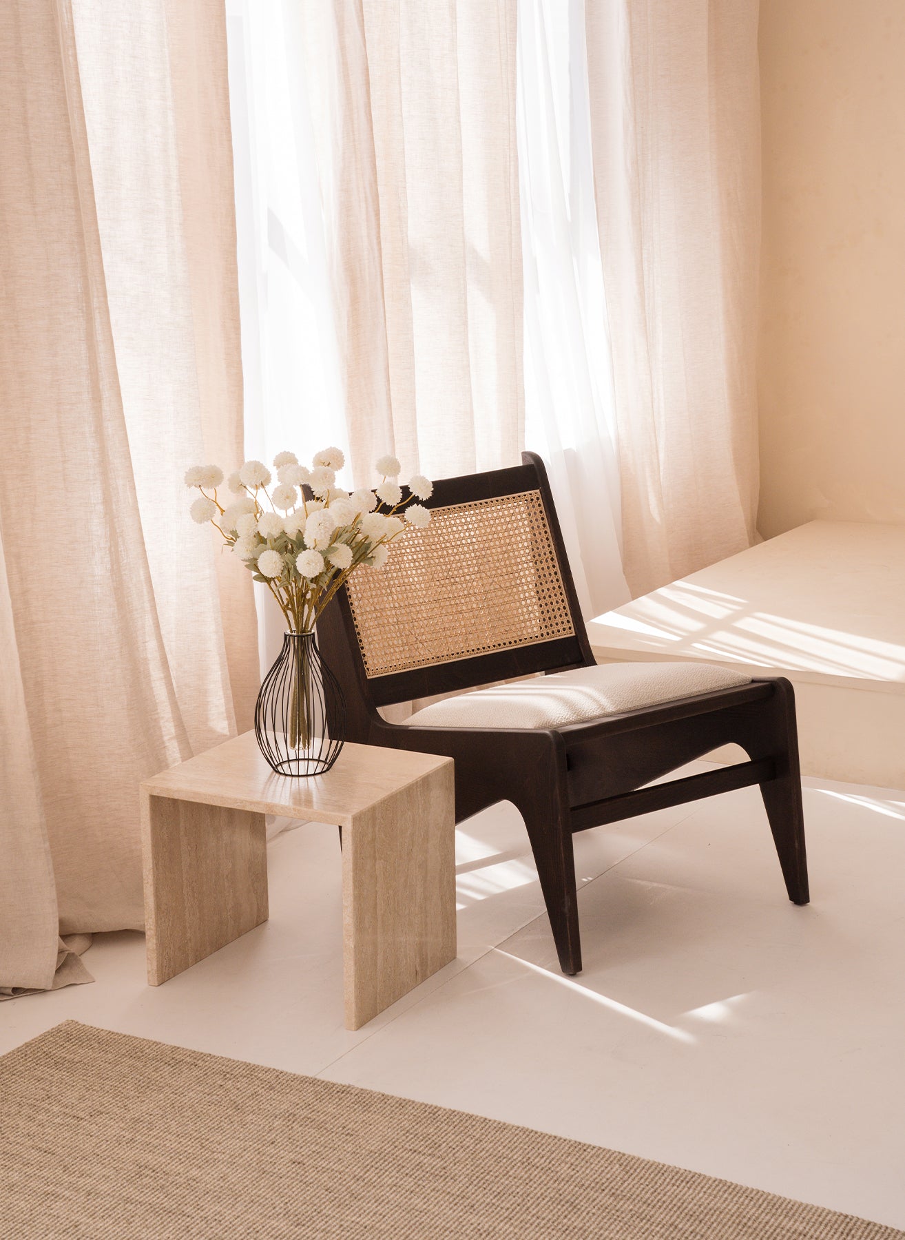 Silk Kiku Flowers - White