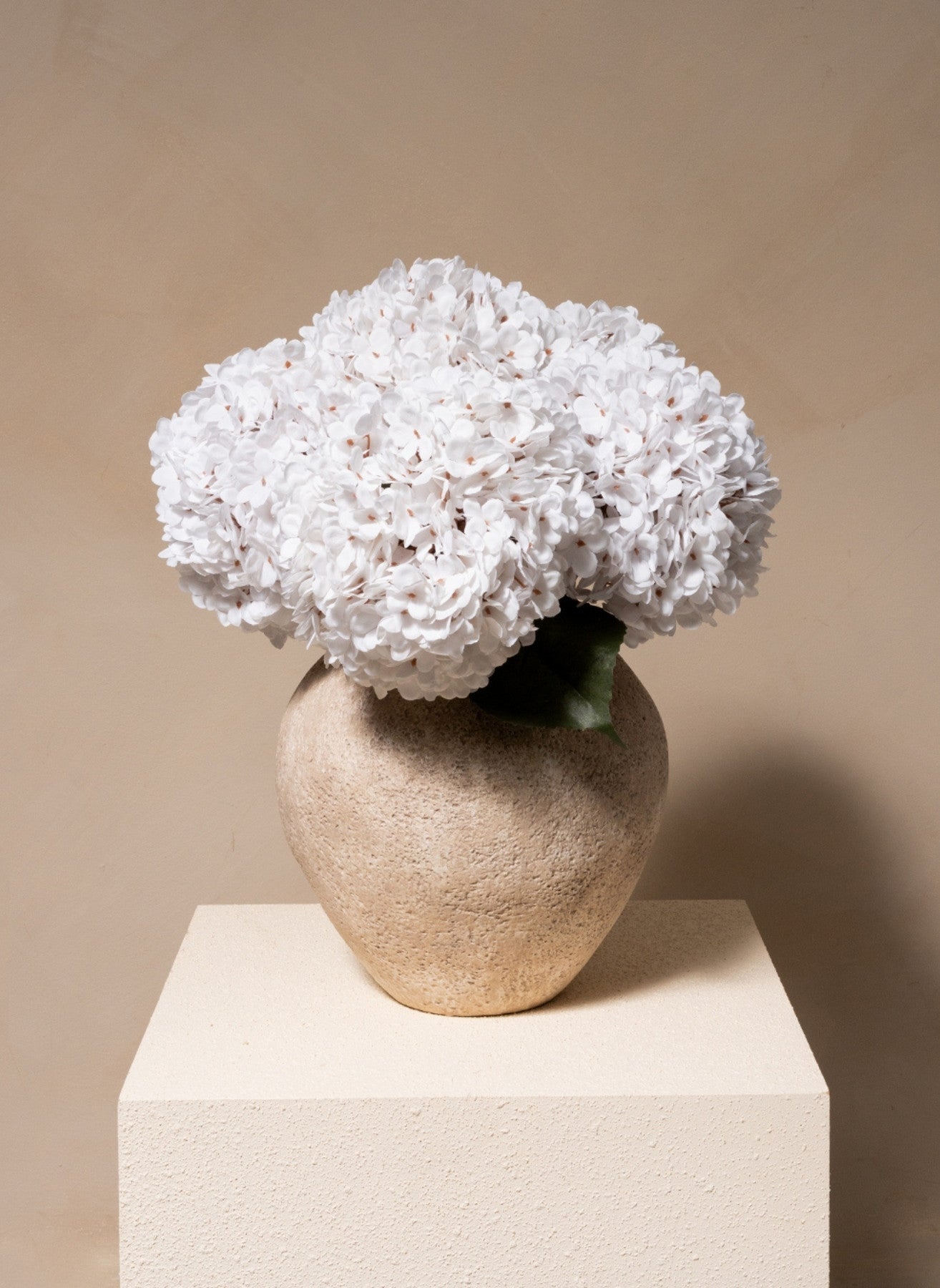 Large Silk Hydrangea - White