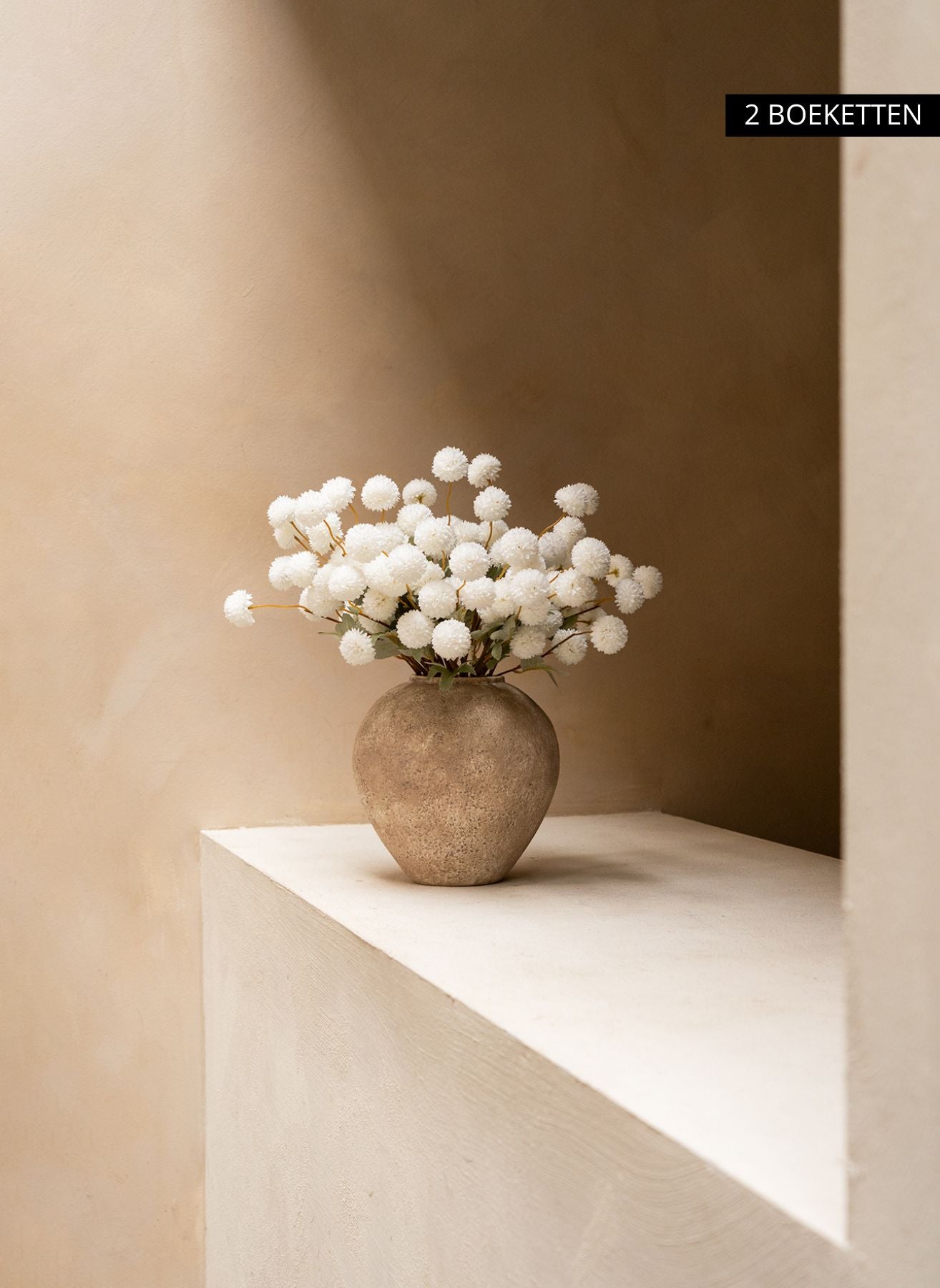 Silk Kiku Flowers - White