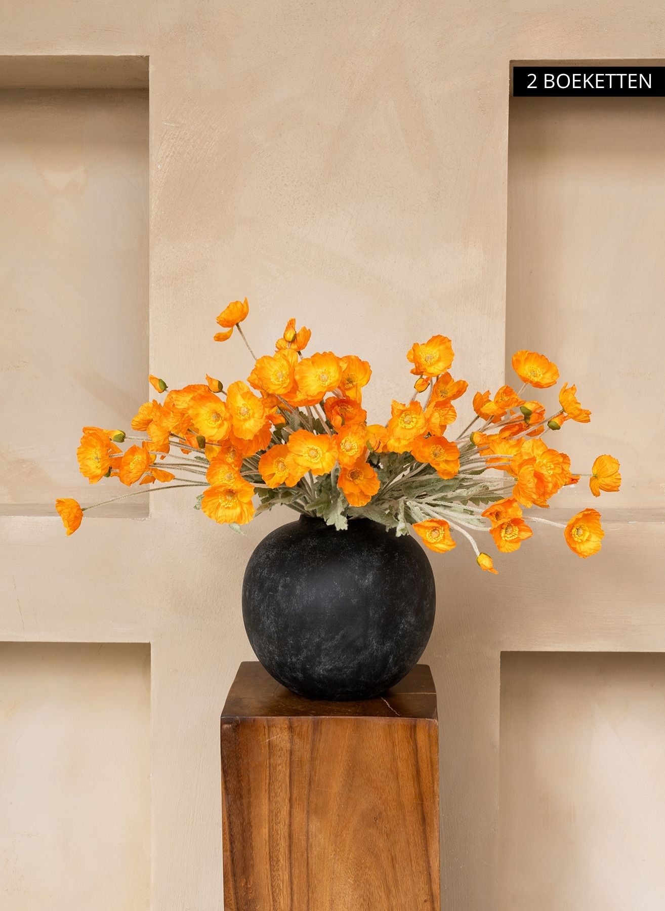 Silk Poppies - Light Orange