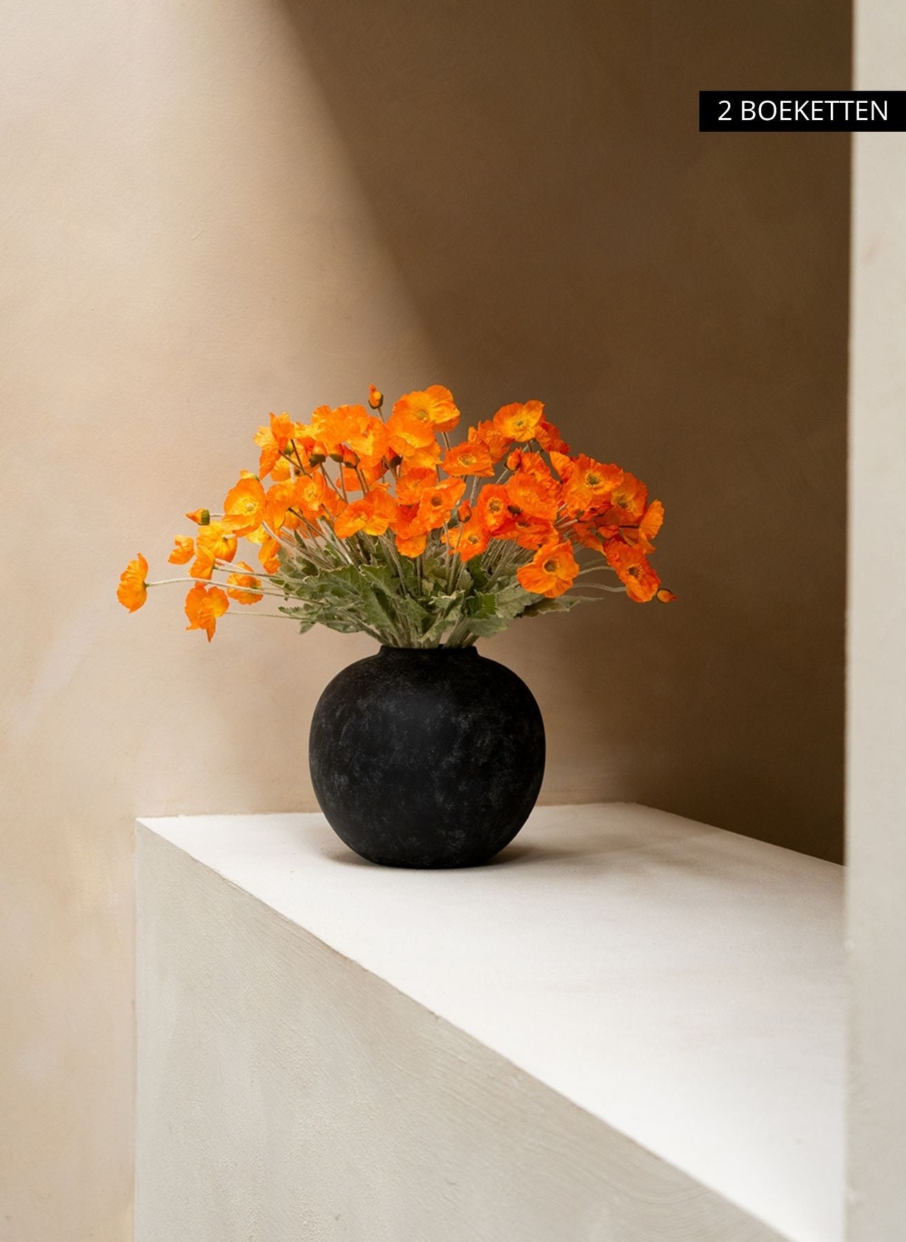 Silk Poppies - Light Orange