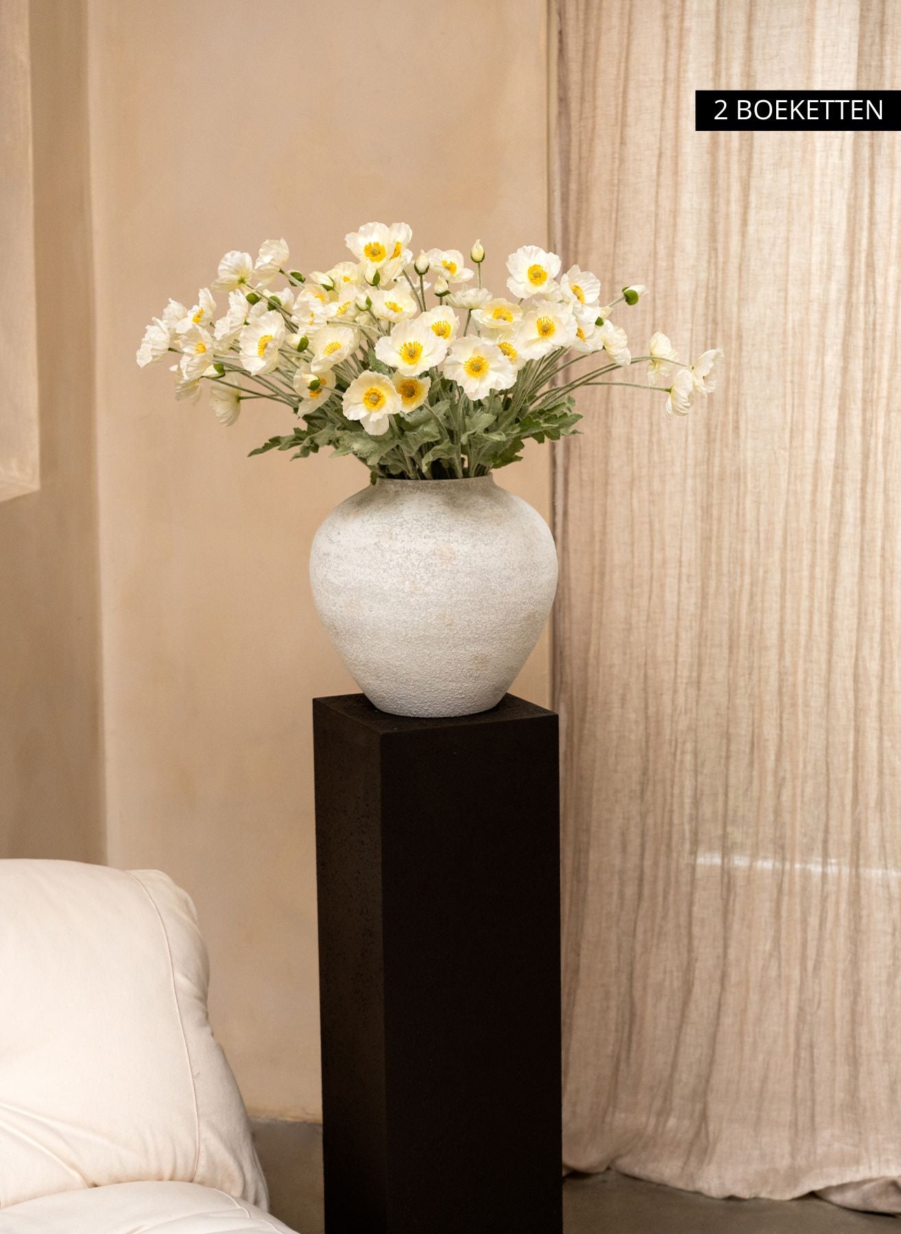 Silk Poppies - White