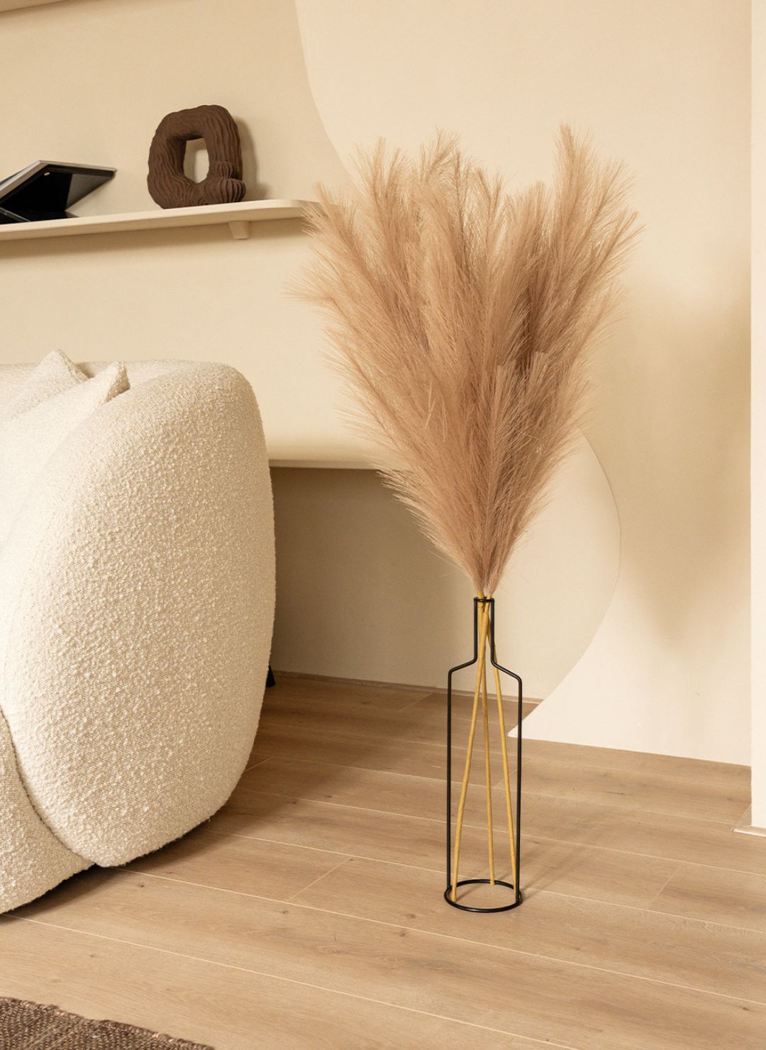 Pampas 110cm (3 stems) - Natural Brown