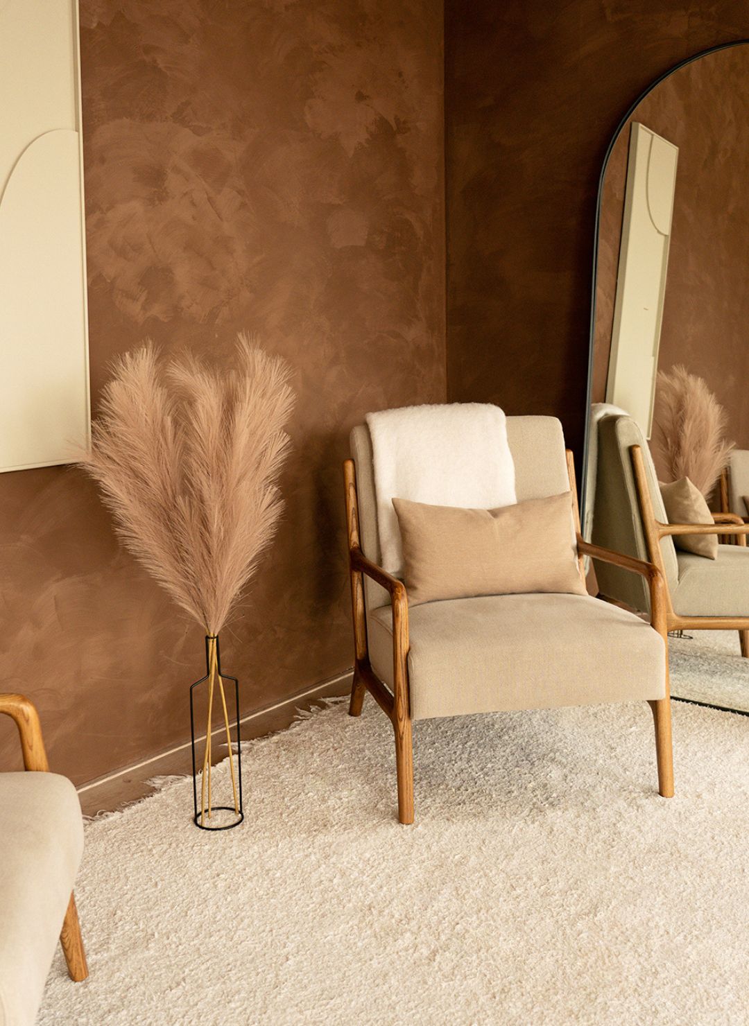 Pampas 110cm (3 stems) - Natural Brown